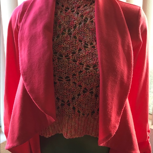 CORAL Unstructured Ruffle Ruched JACKET Small - Picture 2 of 8